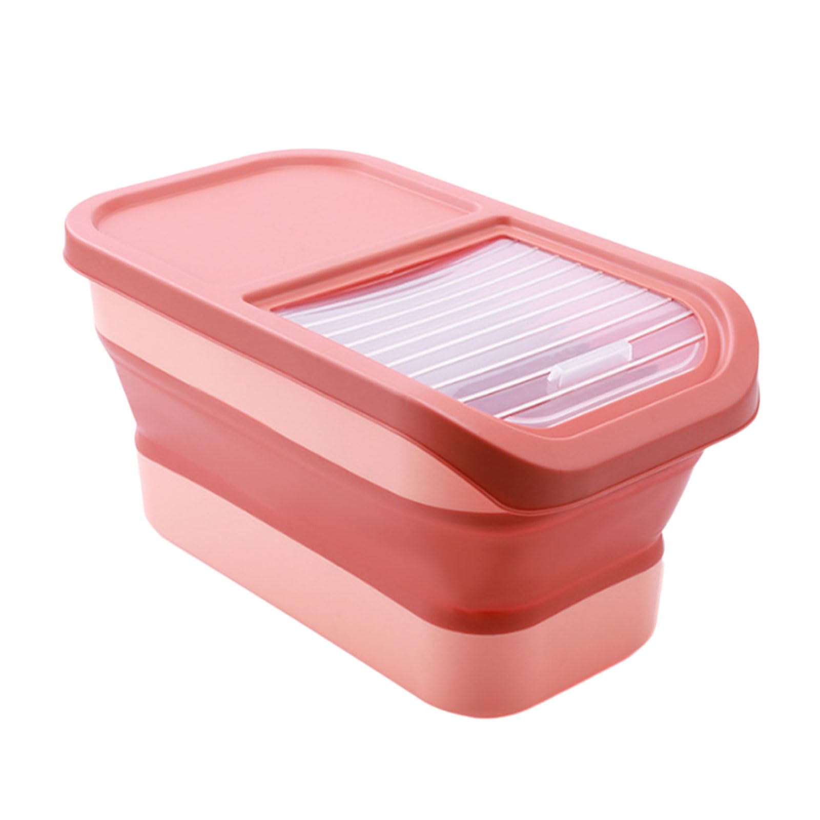 Foldable Food Storage Container with Lid - Airtight Seal for Dog Snacks, Meal Prep & Kitchen Organization | Portable, Space-Saving Design for Travel, Camping & Home Use