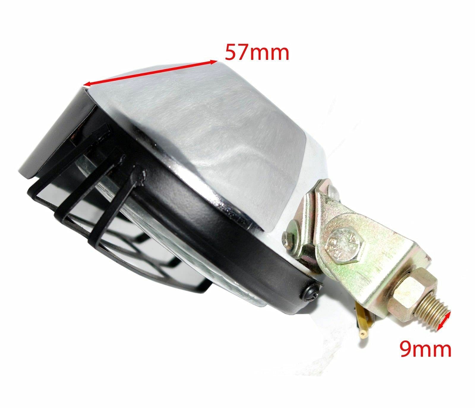 Universal White LED Spot Light Fog Lamp - Chrome Half Grill for Cars, Vans & Jeeps | Off-Road, Camping & Night Driving Accessories