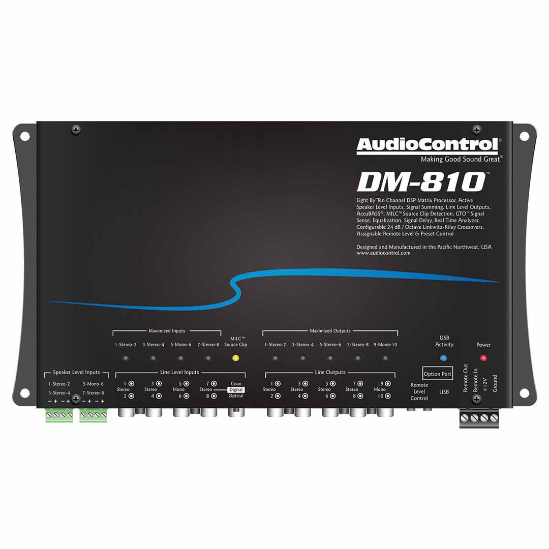 AudioControl DM 810 DSP Matrix Processor - 8 Input 10 Output Digital Signal Processor for Car Audio & Home Theater Systems | Perfect for Professional Installations & Custom Sound Setups
