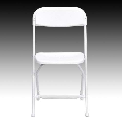 Premium Folding Chairs with Molded Plastic Seat & Steel Frame - Heavy Duty Stackable & Foldable Chairs for Indoor/Outdoor Use (Set of 4) - Perfect for Parties, Events, Camping & Home Decor