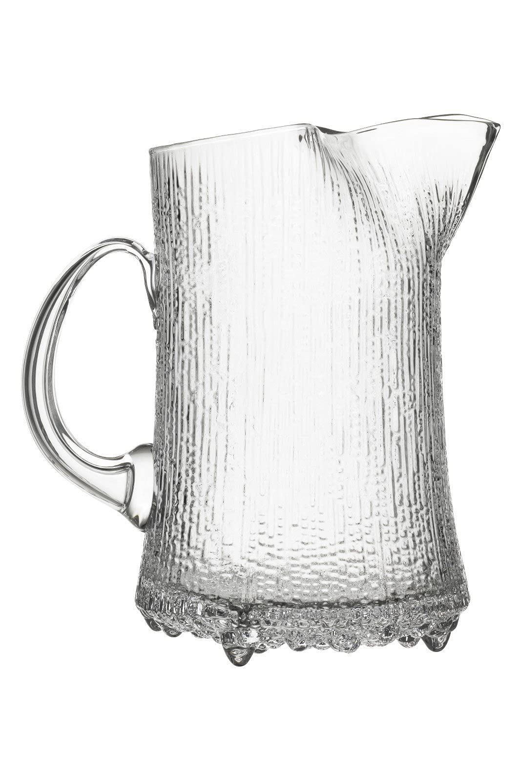 iittala Ultima Thule Ice Lip Pitcher - Scandinavian Glass Water Pitcher with Frosted Ice Design - Perfect for Iced Tea, Lemonade & Cocktail Serving