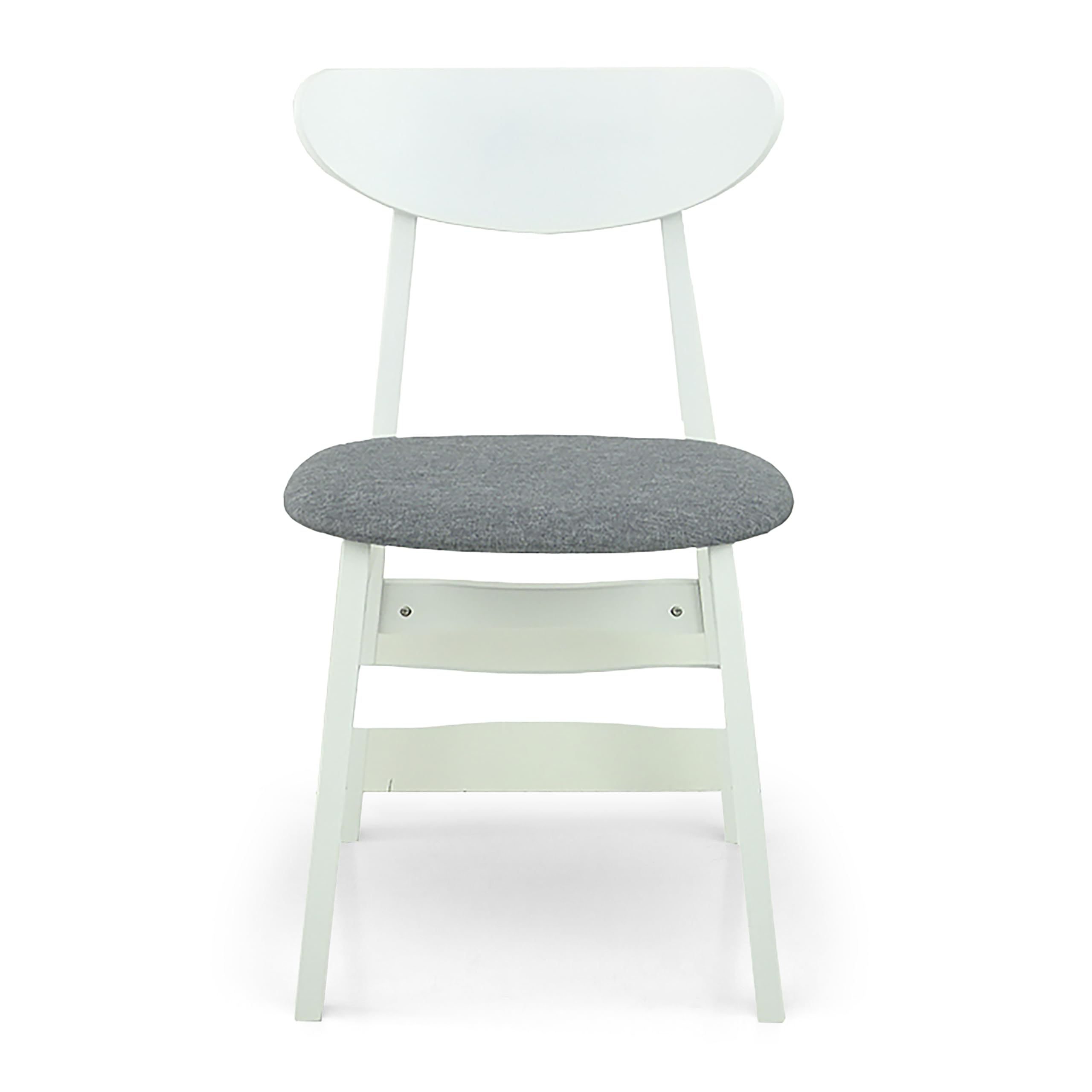 Wickerix 3-Piece Round Dining Table Set with 2 Yumiko Side Chairs - Solid Wood Kitchen Table & Padded Seat Chairs for Small Space, Breakfast Nook, or Apartment Dining