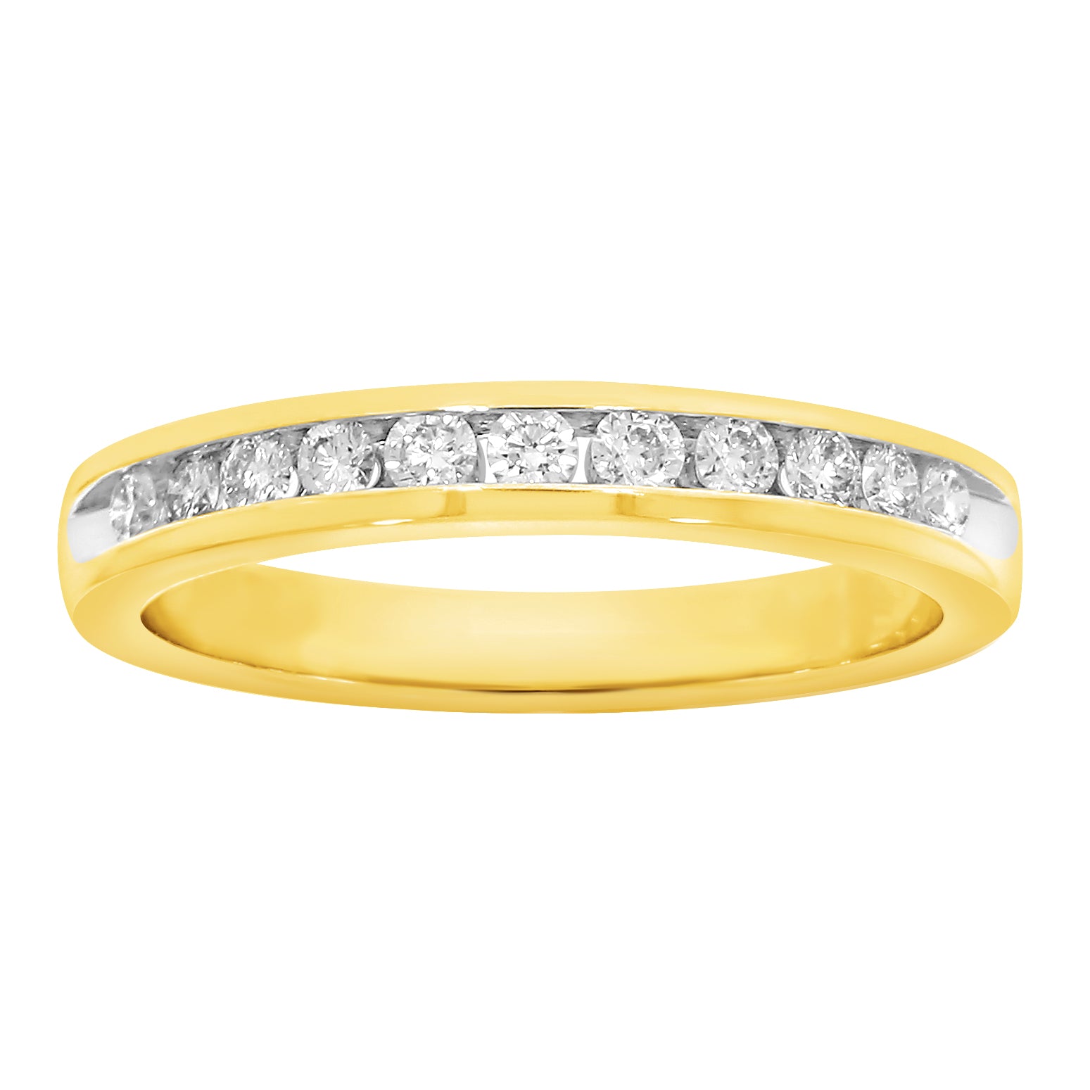 1/3 Carat Diamond Eternity Ring with 11 Brilliant Cut Diamonds in 9K Yellow Gold - Perfect for Anniversaries, Engagements & Special Occasions