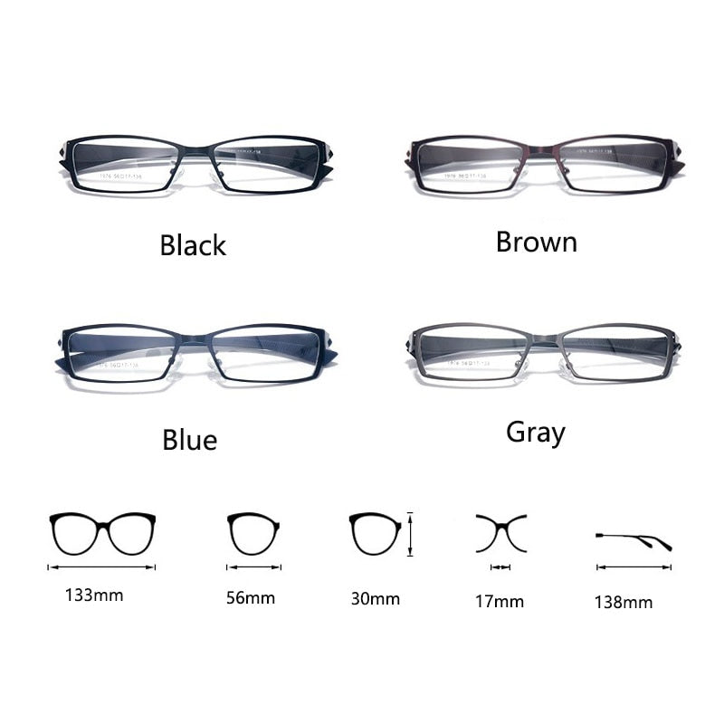 Bclear TR90 Alloy Frame Full Rim Eyeglasses for Men - Lightweight & Durable S1976 - Perfect for Work, Reading & Everyday Use