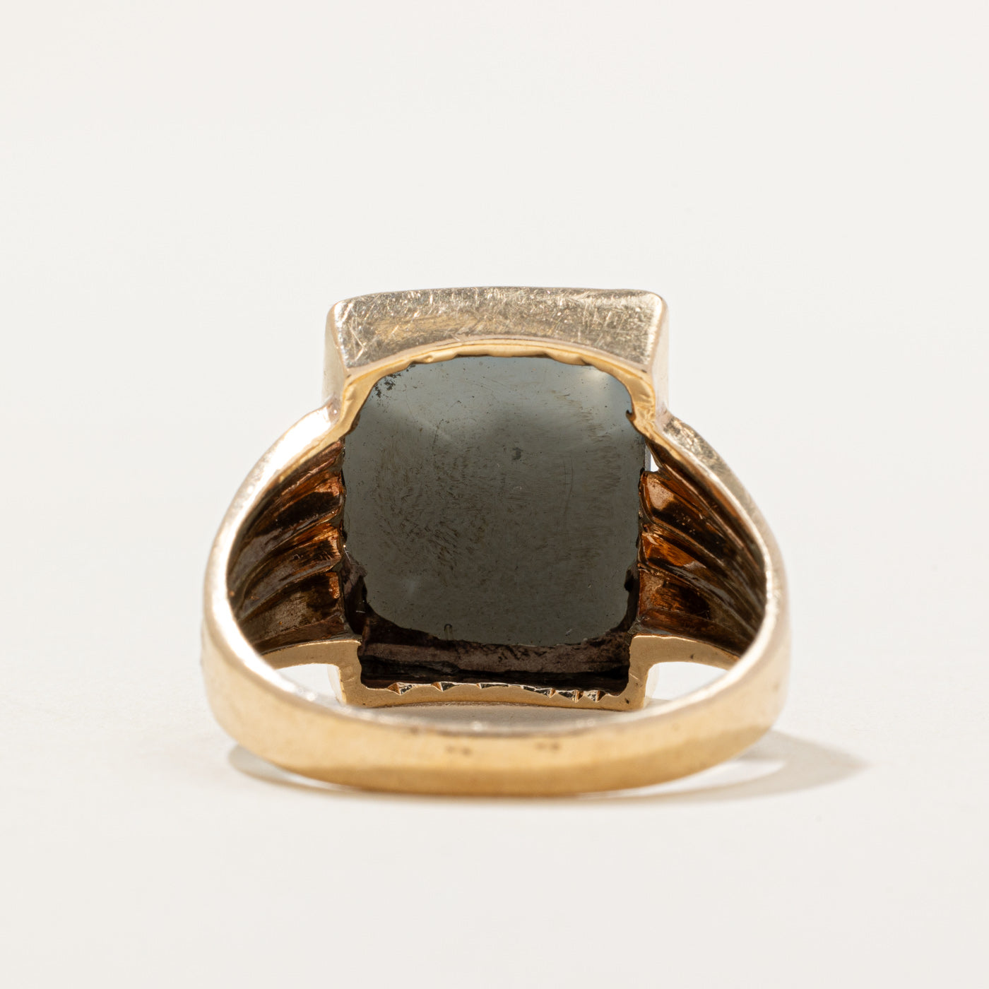5.00ct Carved Hematite Portrait Ring for Women - Size 8.5 | Elegant Gothic Jewelry for Evening Wear, Date Night & Special Occasions