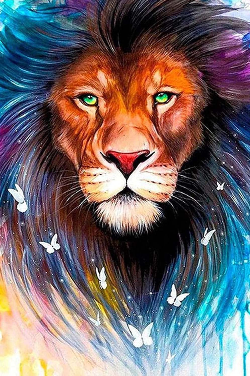 1000-Piece Wooden Jigsaw Puzzle for Adults - Watercolor Lion Art Puzzle Game for Memory Training, Stress Relief & Family Bonding | Perfect Gift for Puzzle Lovers, Home Decor & Relaxation Activities