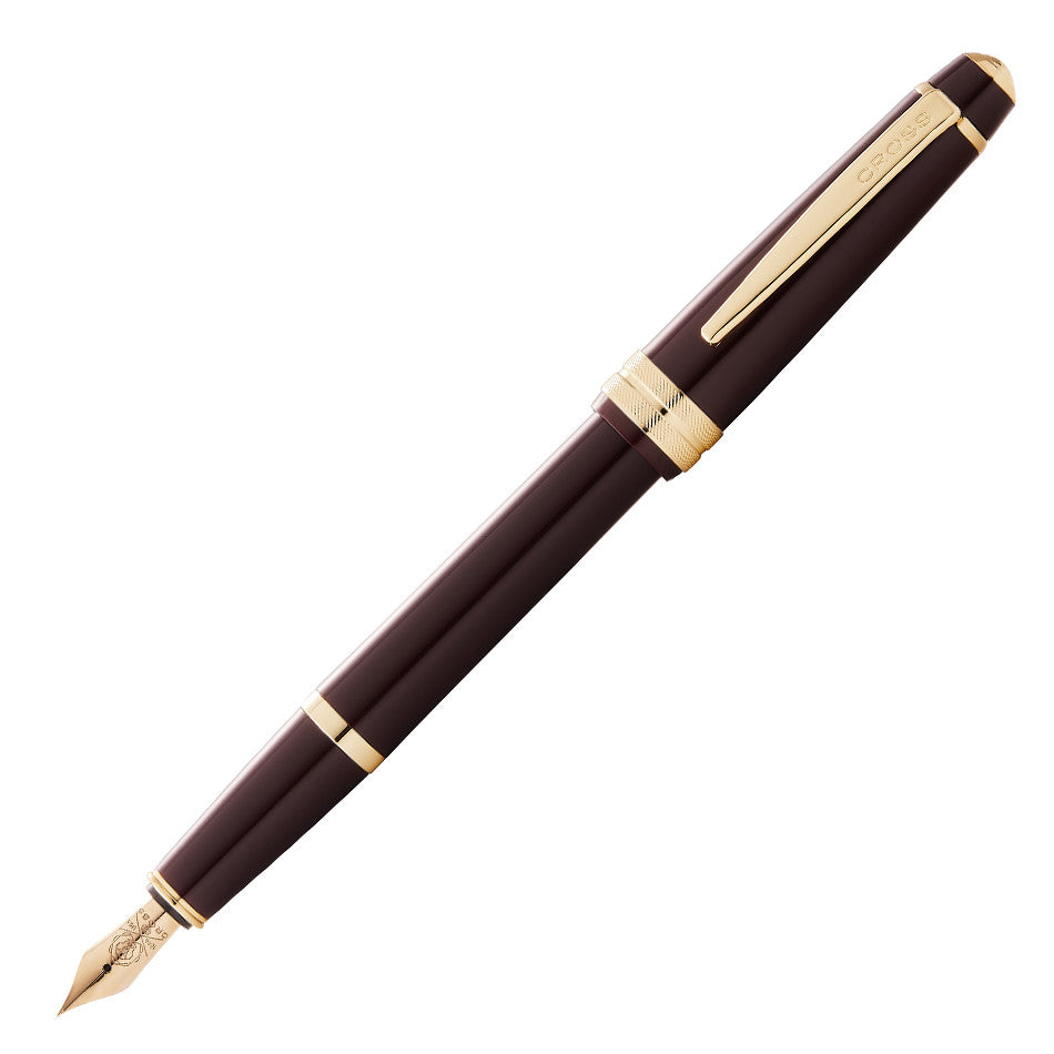 Cross Bailey Light Fountain Pen - Burgundy Red with Gold Trim - Premium Writing Instrument for Calligraphy, Journaling & Office Use