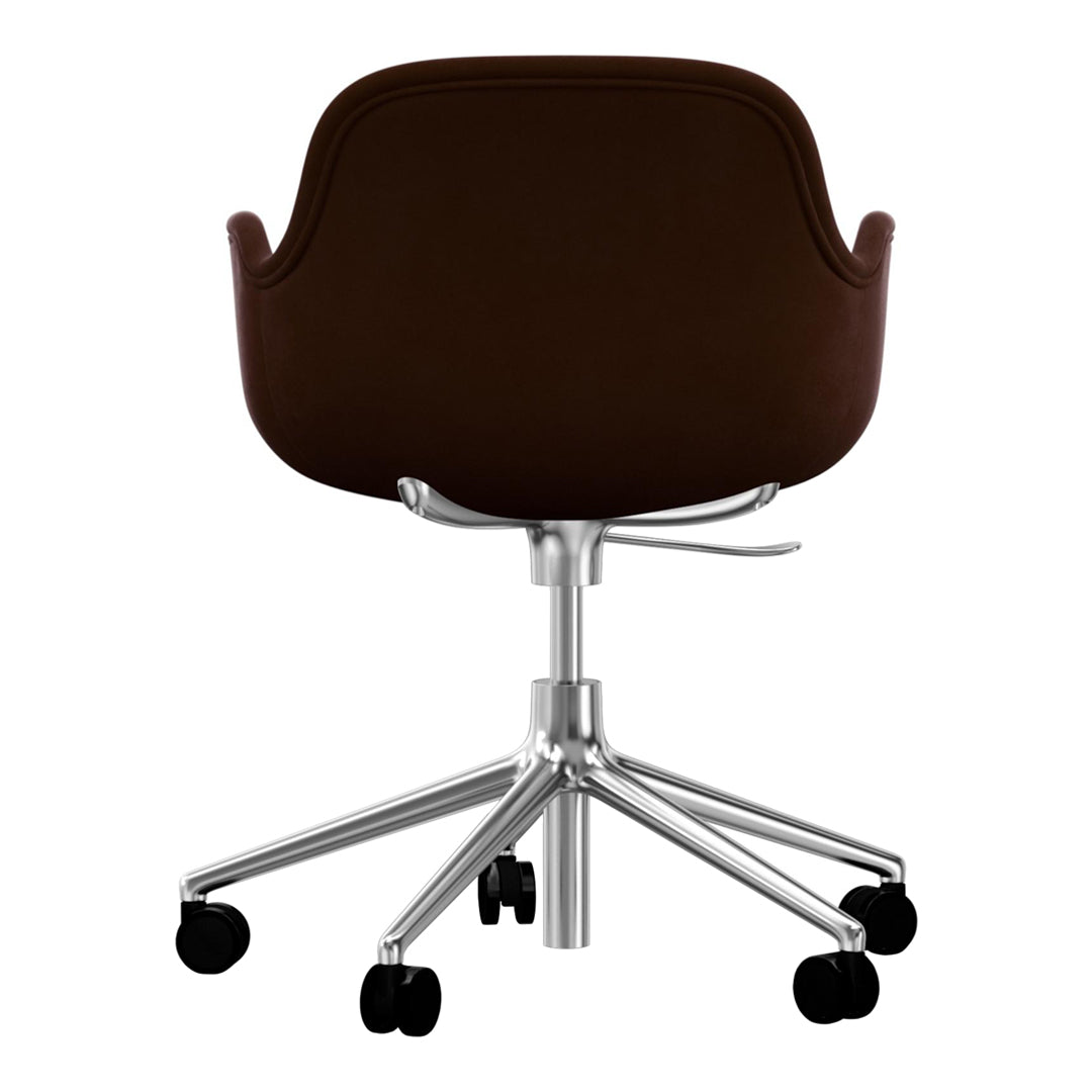 Ergonomic Form Armchair with 5W Swivel Base & Gas Lift Mechanism - Upholstered Office Chair for Home & Workspace Comfort