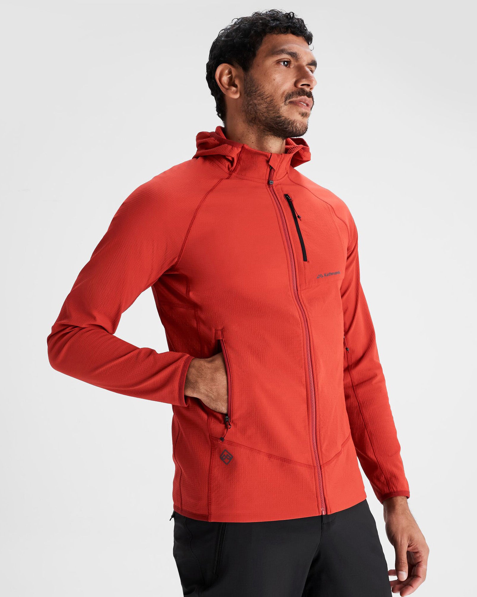 Men's Aysen Hooded Fleece Jacket - Spicy Chilli Pepper Red - Warm Winter Outdoor Coat for Hiking, Camping & Casual Wear