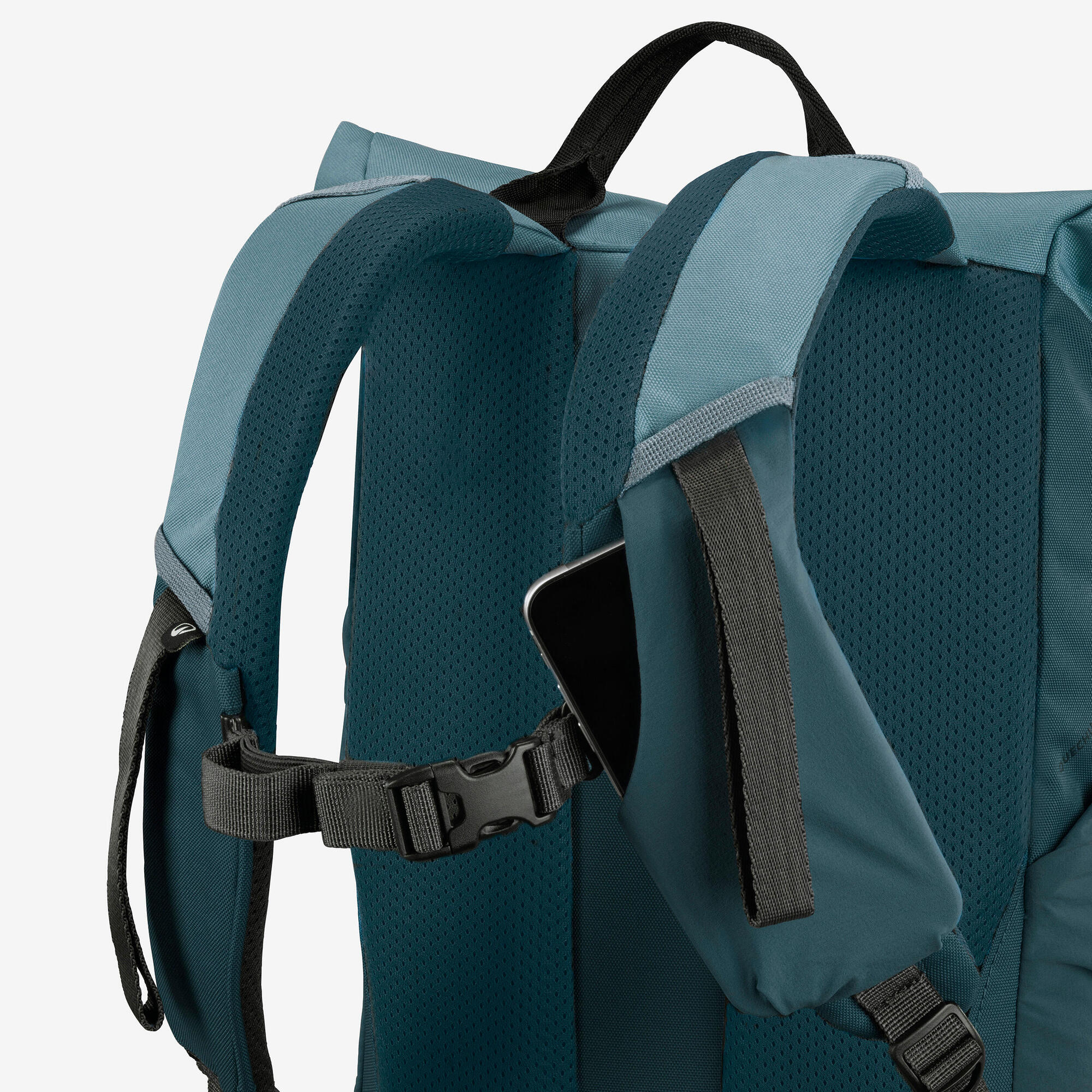Quechua NH500 Escape 16L+4 Rolltop Hiking Backpack - Lightweight Water-Resistant Daypack for Outdoor Adventures, Camping & Travel