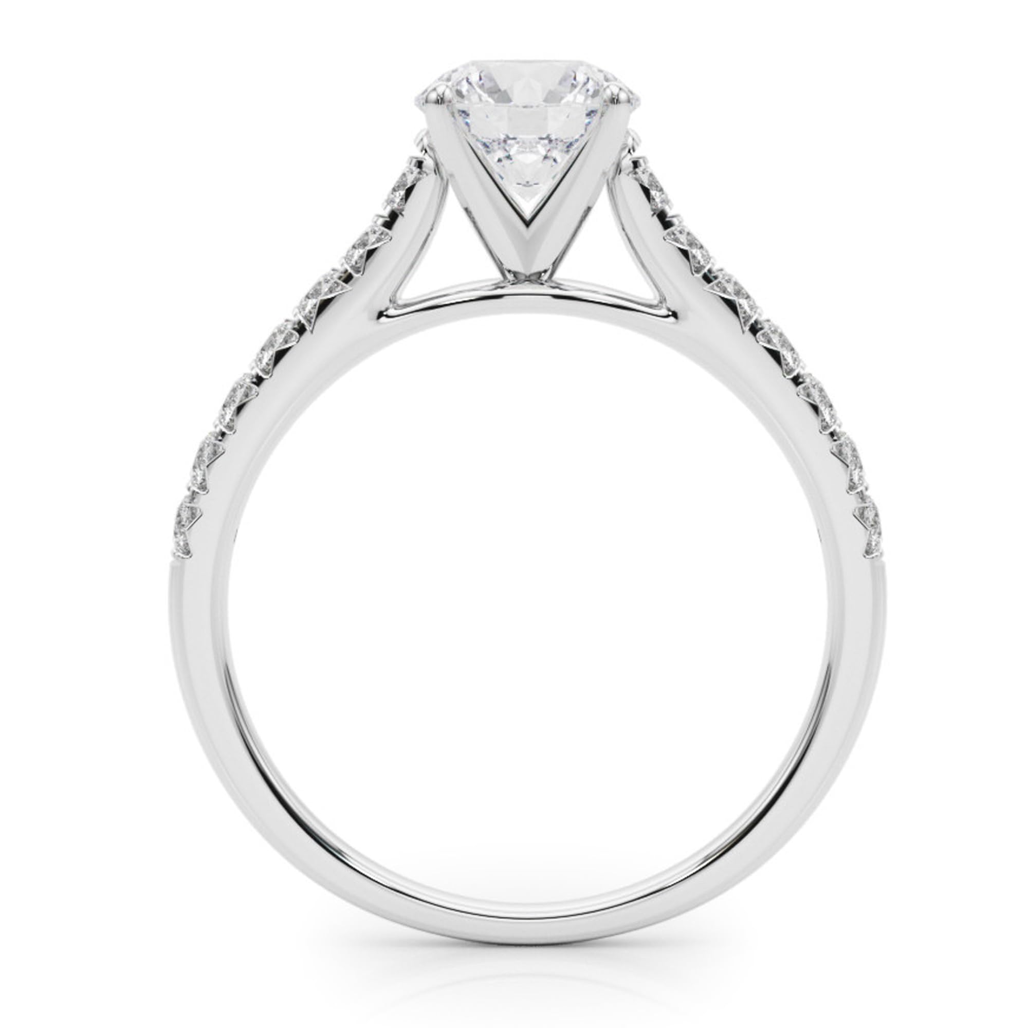 Moissanite Engagement Ring - 3.50 Carat Round Solitaire Diamond Alternative for Women | Wedding, Proposal, Anniversary Gift