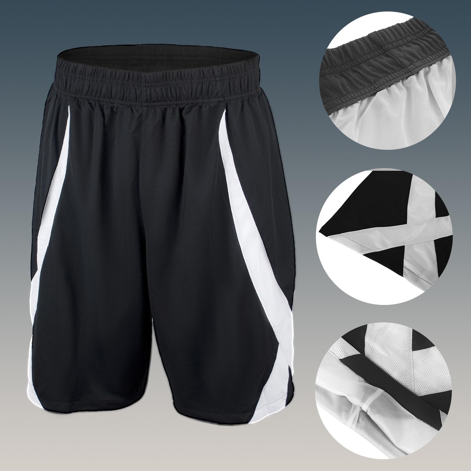 TopTie Men's Lounge Walking Shorts - Comfortable Pajama & Active Athletic Shorts for Casual Wear, Workout, MMA Training & Flag Football - Breathable Lightweight Fabric (No Pockets)