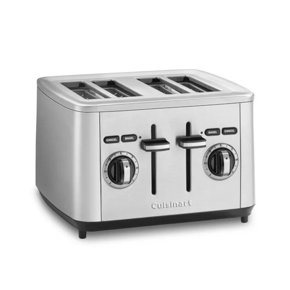 Cuisinart CPT 14C 1PKC 4-Slice Stainless Steel Toaster - Perfect for Breakfast, Brunch & Small Kitchens | Fast, Even Toasting for Bagels, Bread & Pastries