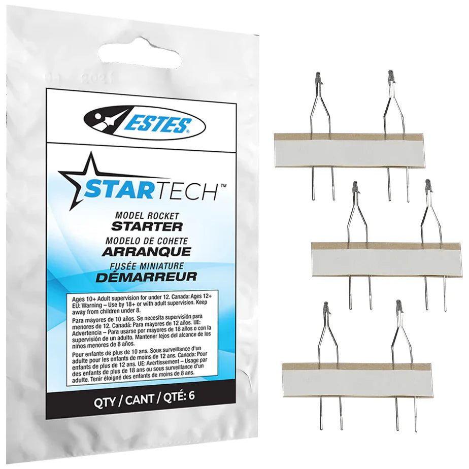 Estes StarTech Rocket Starters - 6 Pack (Part #2303, Replaces 2302/2301) - Model Rocket Launch Igniters for STEM Education & Outdoor Hobby Activities