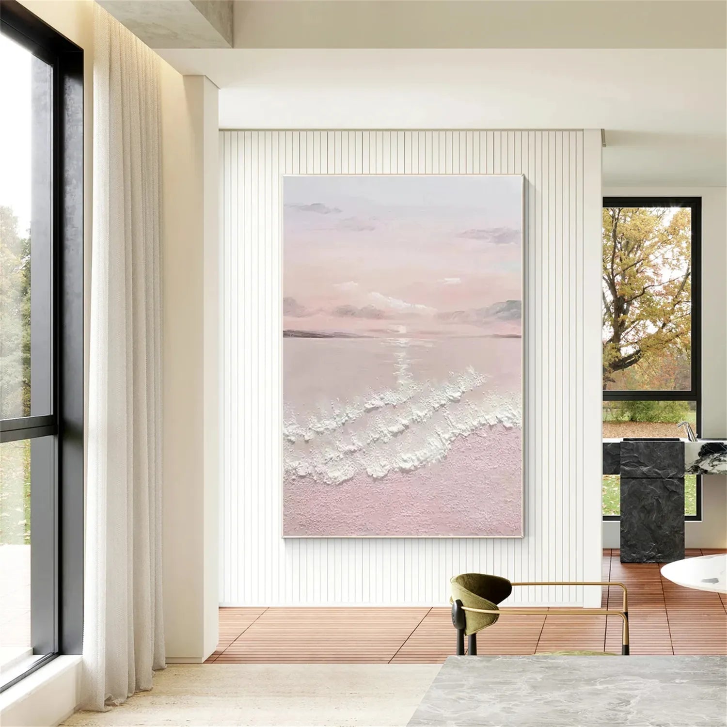 Ocean and Sky Painting #OS 158 - Handmade Canvas Wall Art for Home Decor, Office & Living Room