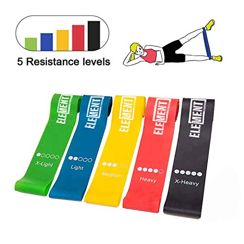 Core Strength Slides & 5 Resistance Loop Bands Set - Home Workout Equipment for Pilates, Yoga, CrossFit, Physical Therapy | Perfect for Beachbody 80 Day Obsession, Stretching & Home Gym Training