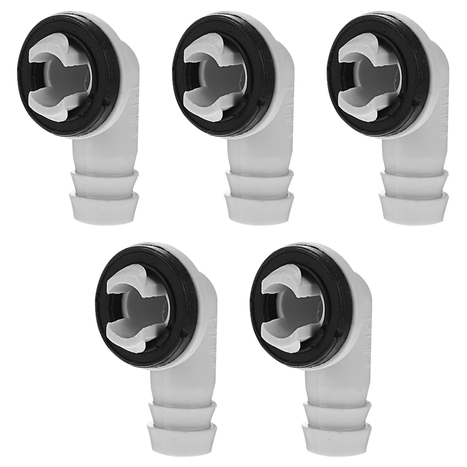 5PCS Air Conditioner Drain Hose Connector Elbow Fitting - 15mm AC Condensate Water Drain Adapter for Mini Split & Window AC Units - Perfect for Home, Office & RV Cooling Systems