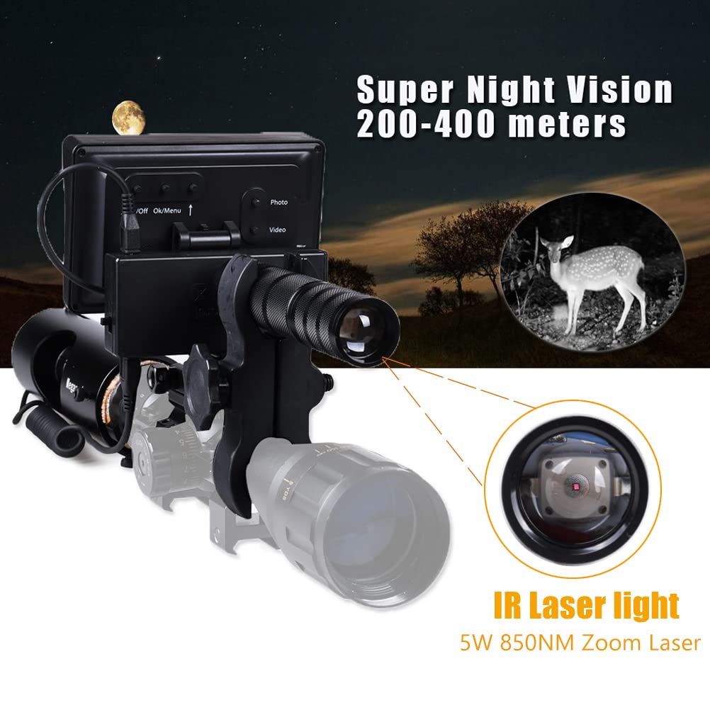 Night Vision Scope for Rifle - Long Range Hunting with 4.3