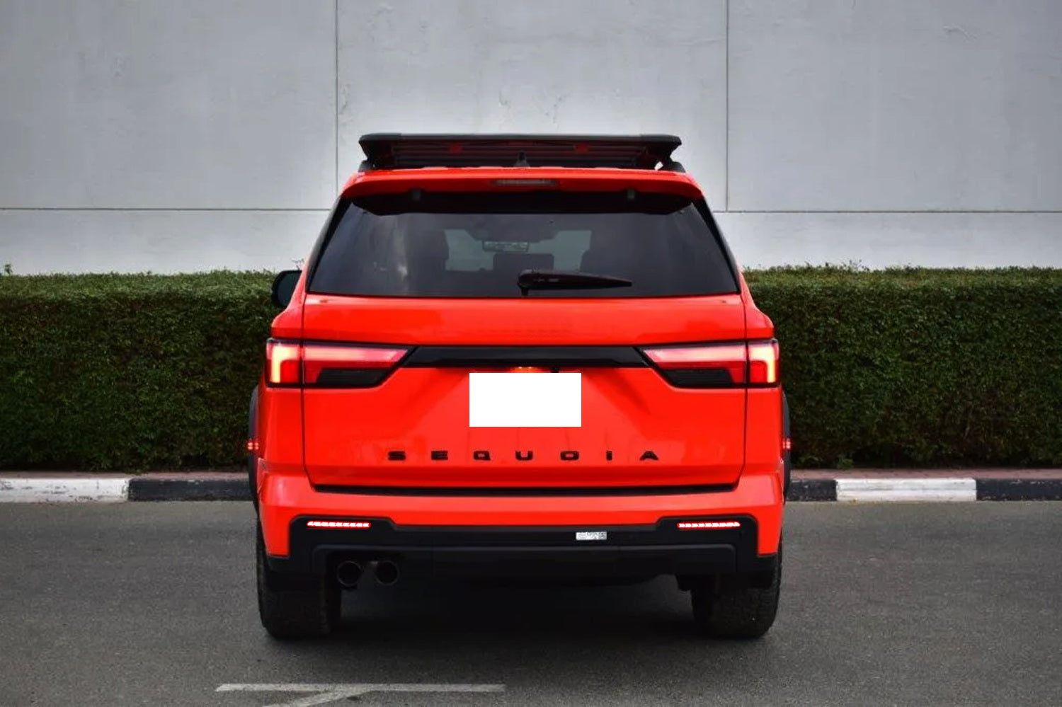2023 Toyota Sequoia Dark Red LED Rear Bumper Reflector Lights - High Visibility Safety Upgrade for Night Driving & Off-Road Adventures