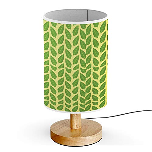ARTSYLAMP Wooden Base Decorative Desk Lamp - Modern Table & Bedside Lighting with Green Shade | Perfect for Home Office, Bedroom Nightstand & Living Room Accent Lighting