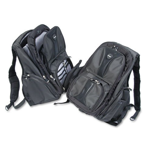Premium Nylon Contour Laptop Backpack 15.6 Inch - Slim & Durable (15.75 x 9 x 19.5 Inches) Black - Perfect for Work, Travel & College Campus