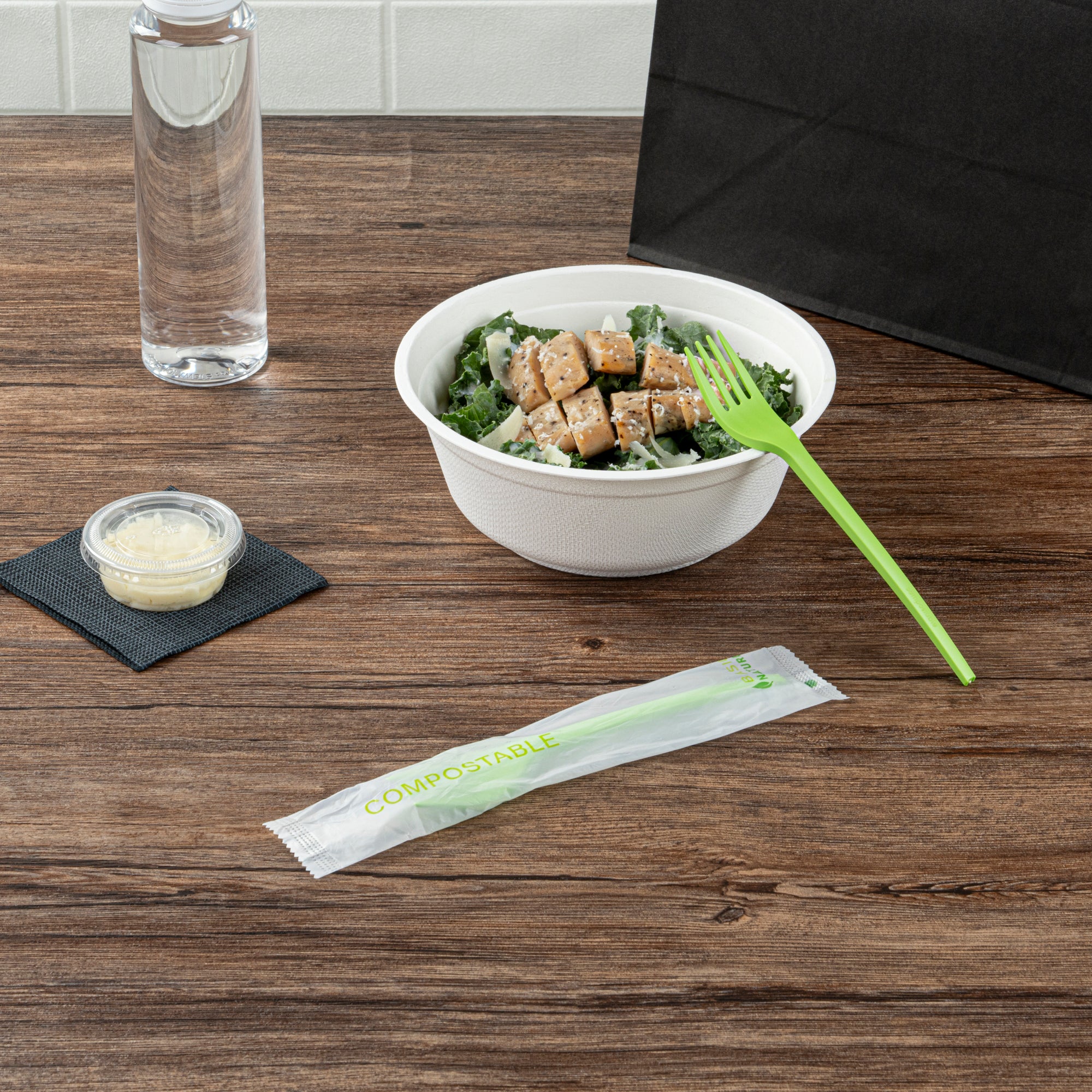 Eco-Friendly Compostable CPLA Plastic Forks - 250 Count Box, Heat Resistant & Biodegradable Cutlery for Parties, Picnics, and Outdoor Events