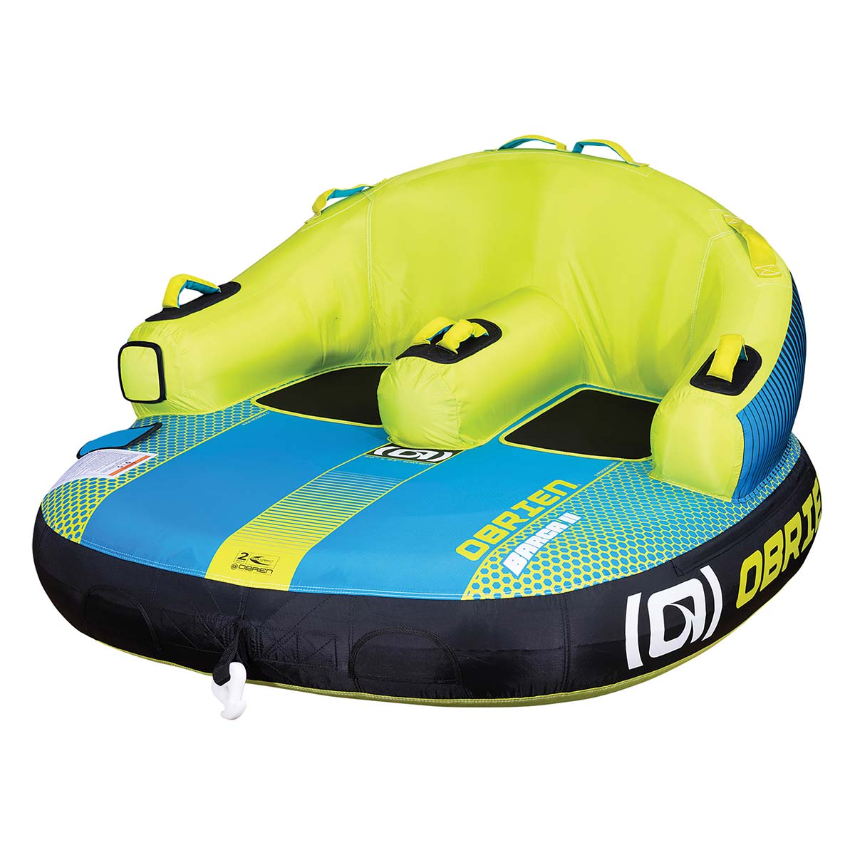 O'Brien Barca 2 Person Towable Tube for Boating - 2 Rider Inflatable Water Tube for Lake & Ocean Fun - Perfect for Family & Friends Water Sports Activities