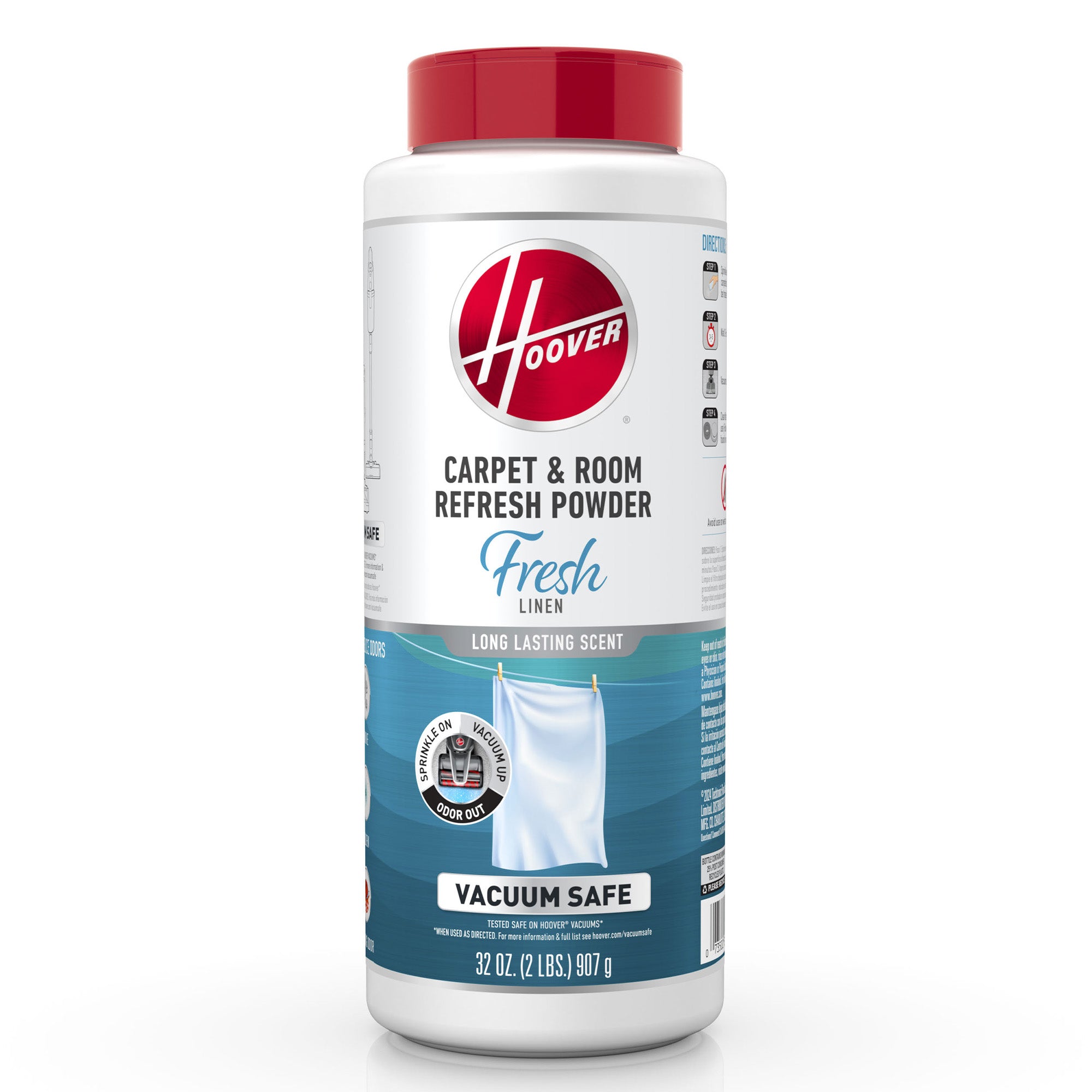 Fresh Linen Scent Carpet Powder - 32oz for Deep Cleaning & Odor Removal - Perfect for Pets, Kids & High-Traffic Areas