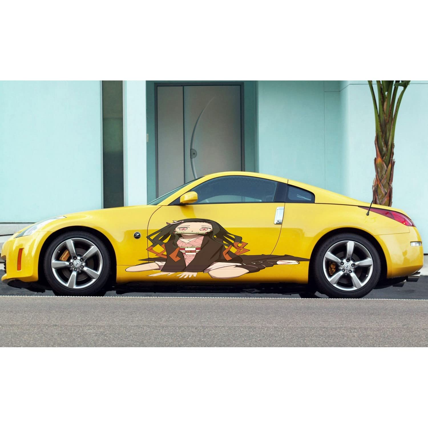 Anime Girl Car Vinyl Wrap Decal - 18x50 Inches Sexy Anime Sticker for Car Side Graphics - Perfect for JDM, Tuner, and Anime Fan Vehicles
