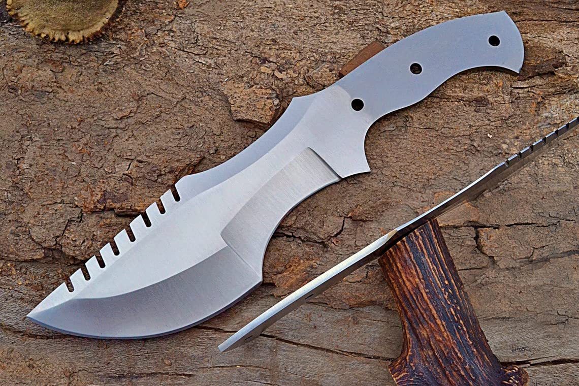 D2 Steel Tracker Knife Blank - Custom Handmade for Knife Making | Hunting & Outdoor Use