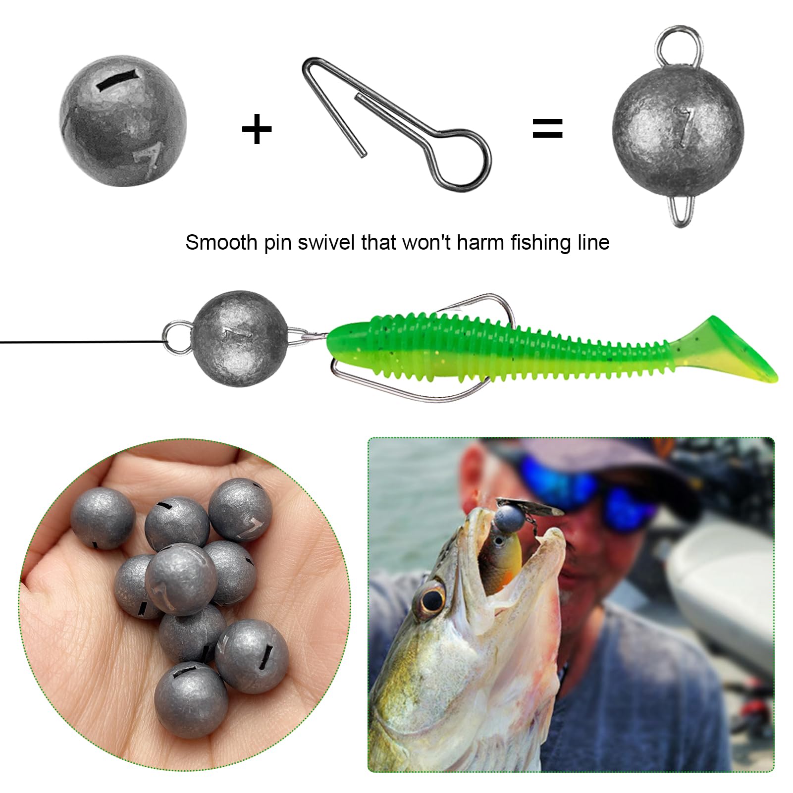 306pcs Fishing Lure Accessories Kit - Hooks, Sinkers, Bobbers, Jigs, Beads & Swivels | Complete Tackle Box Set for Freshwater & Saltwater Fishing | Perfect for Bass, Trout & Walleye Anglers