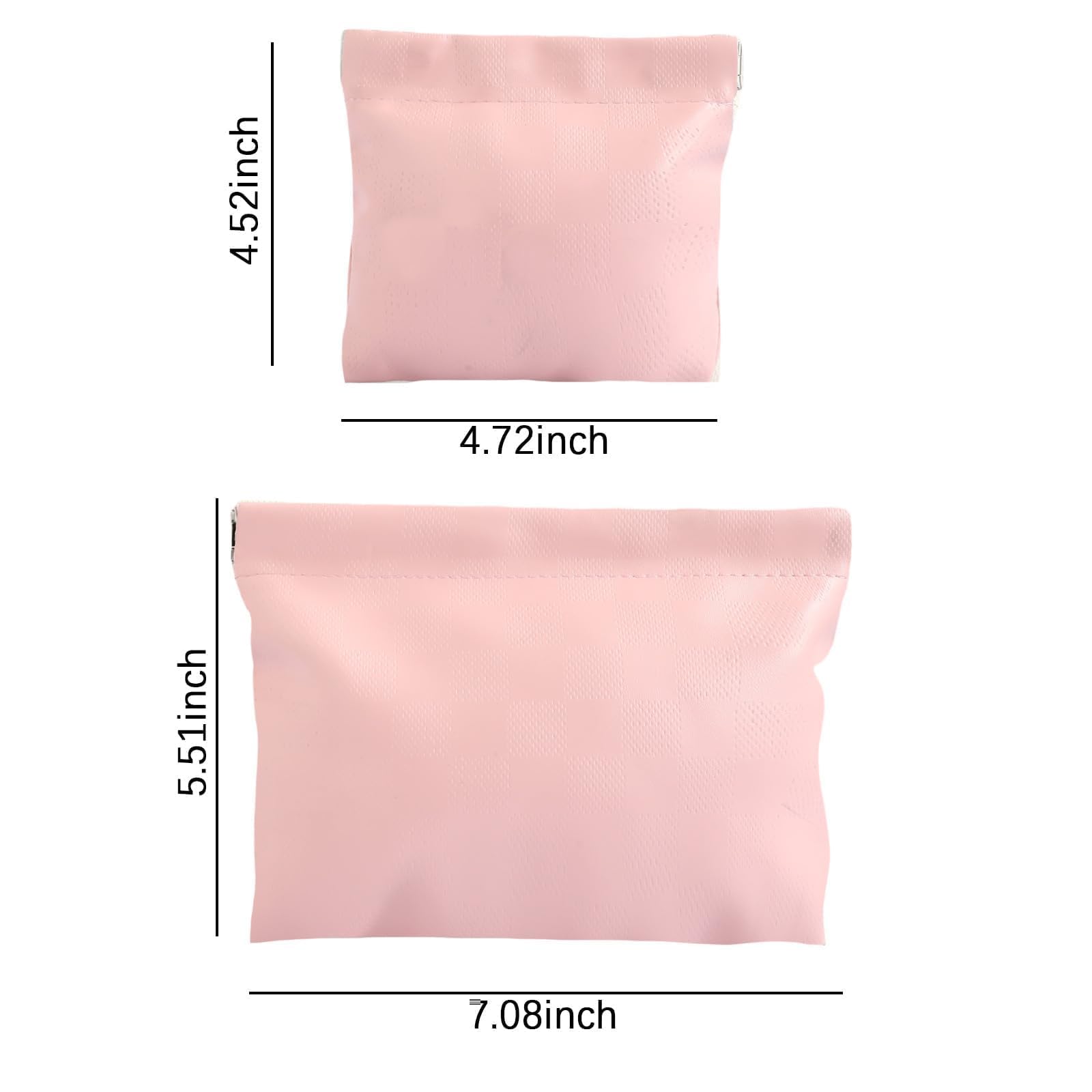 LYDZTION 2-Piece Pink Waterproof Makeup Bag Set for Women | Checkered Cosmetic Travel Toiletry Organizer | Cute Small Aesthetic Storage Pouch | Perfect for Travel, Gym & Daily Essentials Organization