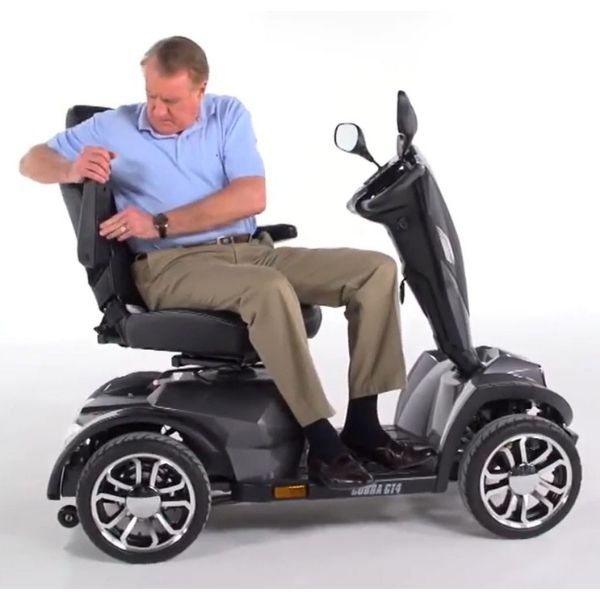 Drive Medical Cobra GT4 Heavy Duty Power Scooter - 4-Wheel Mobility Scooter for Adults, 300 lb Weight Capacity - Ideal for Outdoor & Indoor Use, Shopping, Travel & Daily Mobility Assistance
