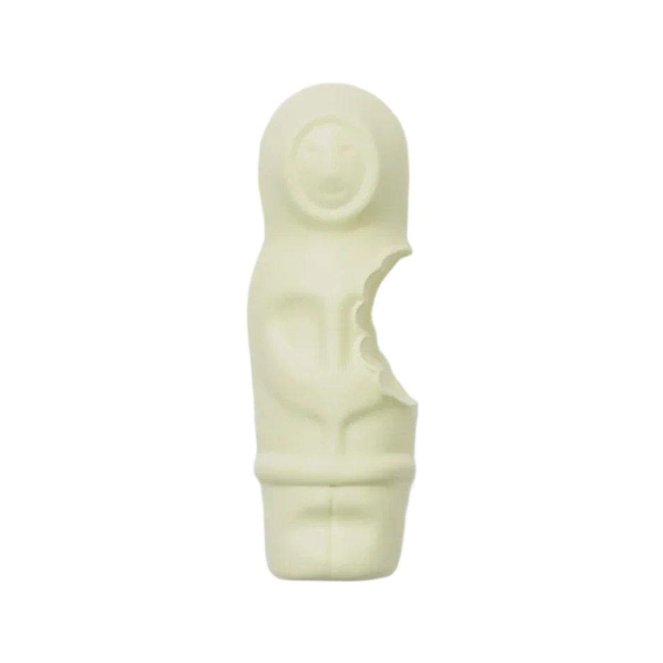 Bite Out Yellow Candyman Art - Unique Halloween Decor, Spooky Wall Art for Home & Party