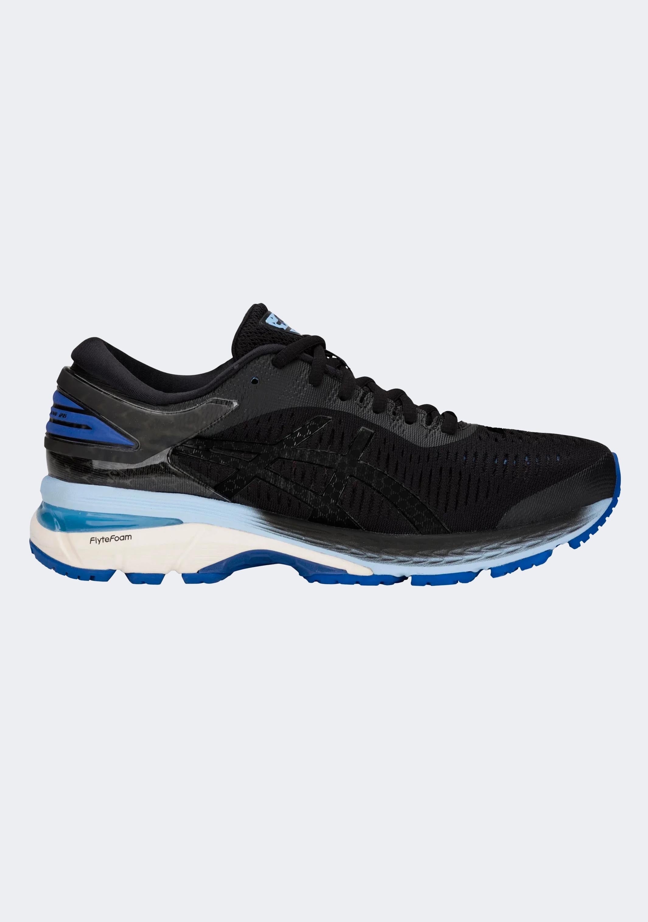 ASICS Women's Gel-Kayano 25 Running Shoes - Black/Blue - Premium Cushioning for Long-Distance Running & Marathon Training