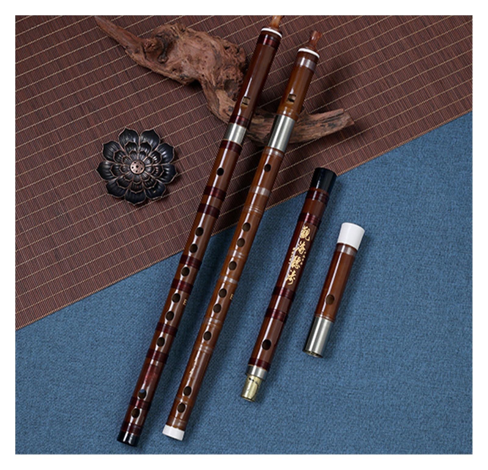 Professional Bamboo Flute - Dual Purpose American Bamboo Flute - Easy to Play G Key Musical Instrument - Perfect for Beginners, Meditation & Live Performances