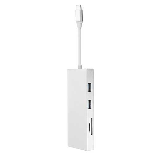 7-in-1 USB C Hub with HDMI, 3 USB 3.0 Ports, SD/TF Card Reader - Multi-Port Adapter for MacBook Pro/Air, iPad Pro, Chromebook - Perfect for Home Office, Remote Work & Travel