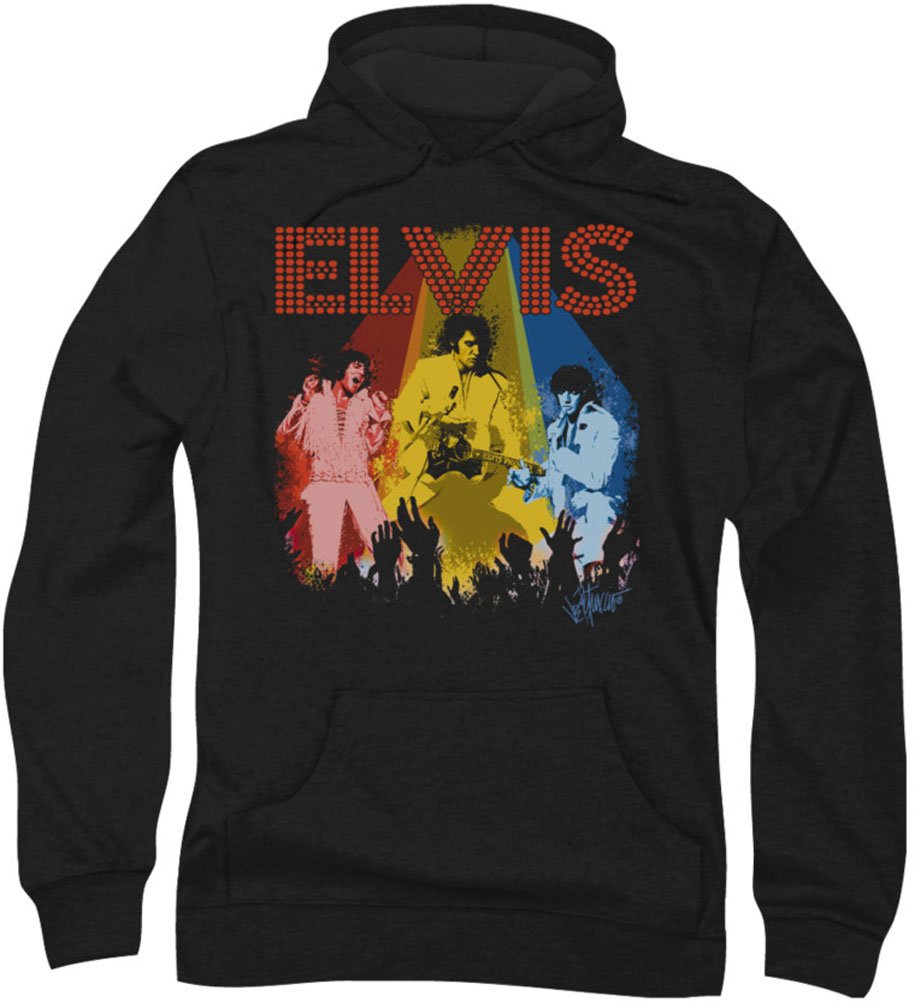 Elvis Presley Men's Vegas Remembered Hoodie Sweatshirt - Vintage Retro Pullover for Concerts, Gifts & Casual Wear