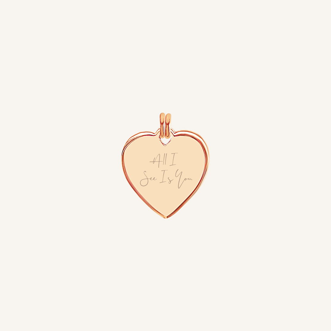 Etch Behold Heart Charm Necklace - Jessica Urlichs Inspired Jewelry for Women - Perfect for Valentine's Day Gifts, Anniversary Presents & Romantic Occasions