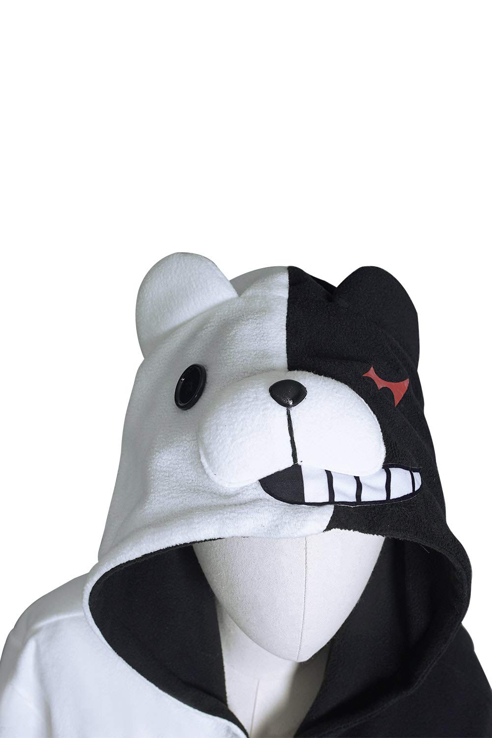 Unisex Adult Monokuma Bear Onesie Pajamas - Anime Cosplay Costume & Jumpsuit for Halloween, Sleepwear & Party Outfits