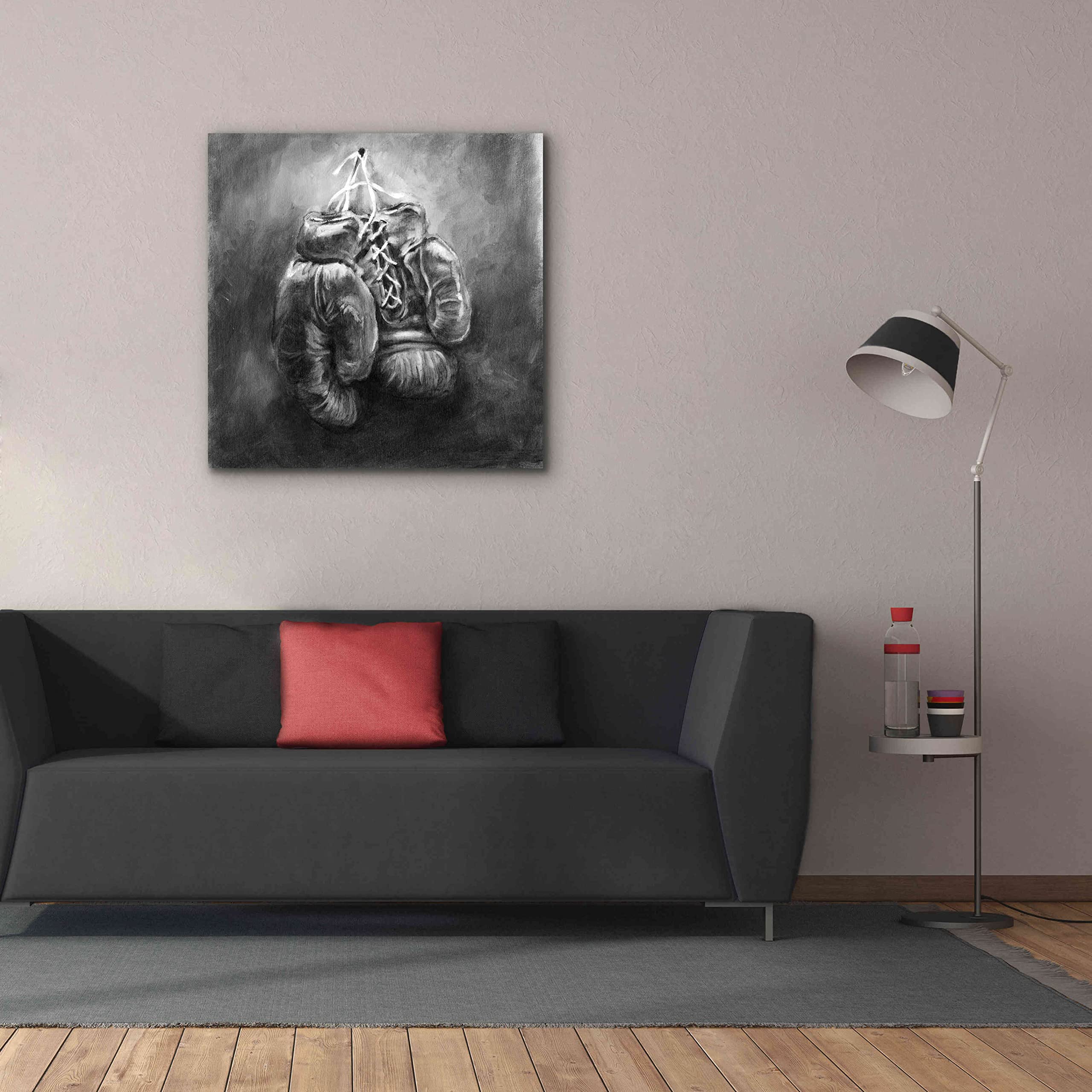 Epic Graffiti 'Rustic Sports I' by Ethan Harper - Premium Giclee Canvas Wall Art Print 37x37 Inches - Perfect for Sports Bars, Man Caves & Game Room Decor