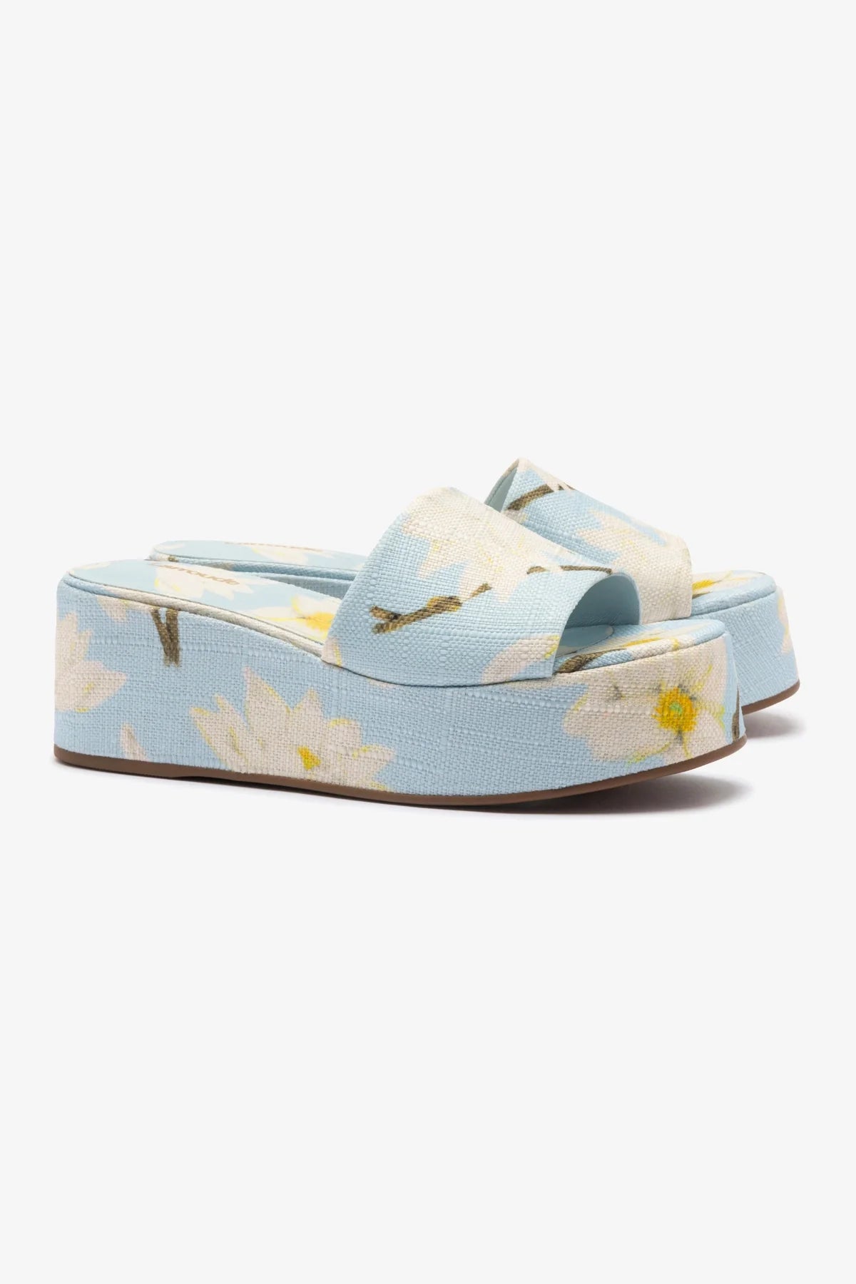 Alex Flatform Mule Sandals - Maya Printed Raffia Slides for Women | Comfortable Summer Beach Shoes for Outdoor, Vacation & Casual Wear