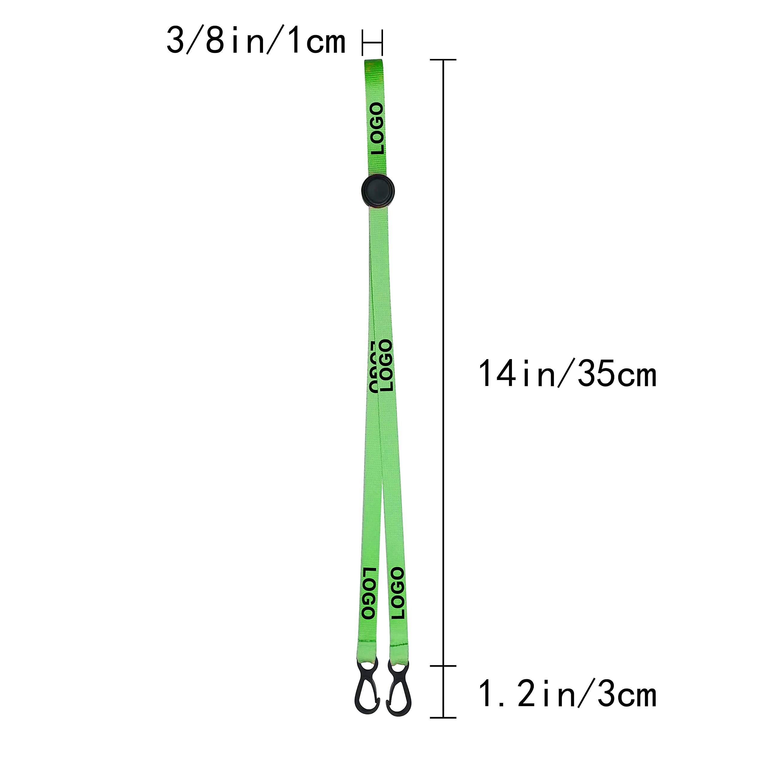 Custom Face Mask Lanyards 500Pack - Adjustable Neck Strap with Clips for Kids & Adults - School, Work, Travel