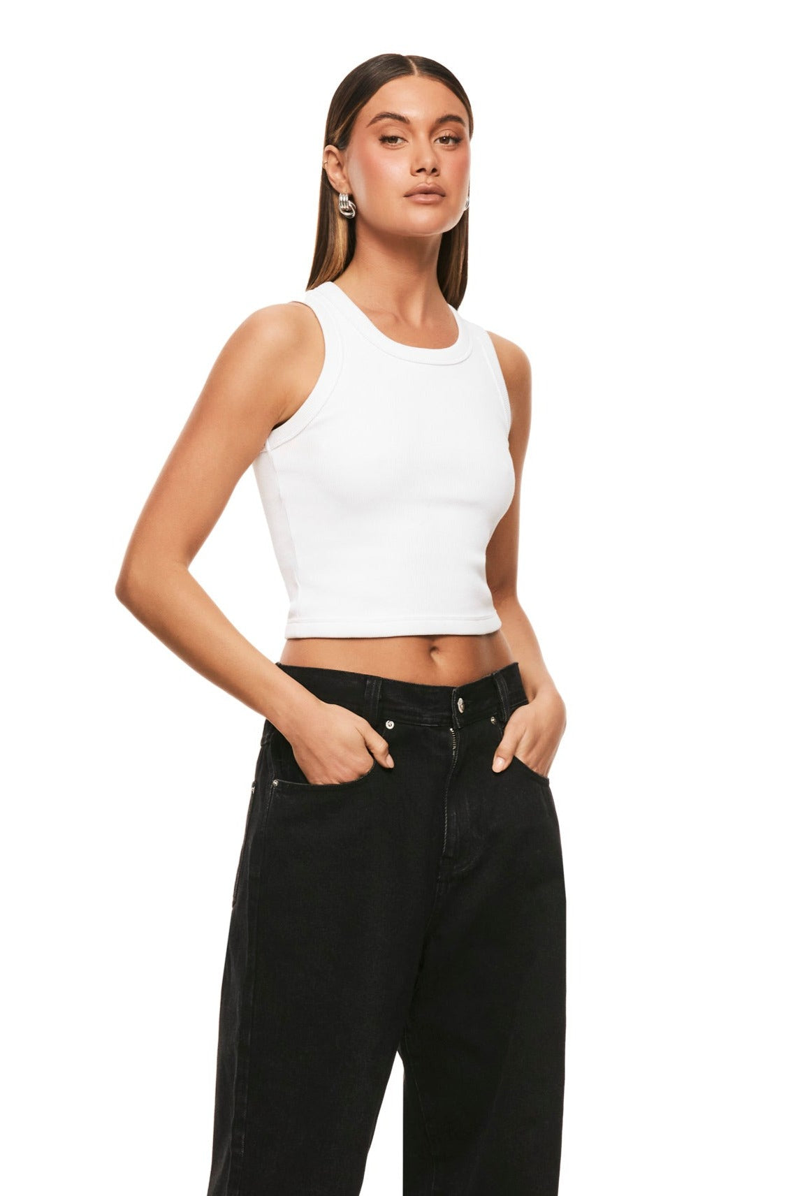 Polly Women's White Tank Top - Soft & Breathable Summer Casual Wear for Gym, Beach & Everyday Outfits