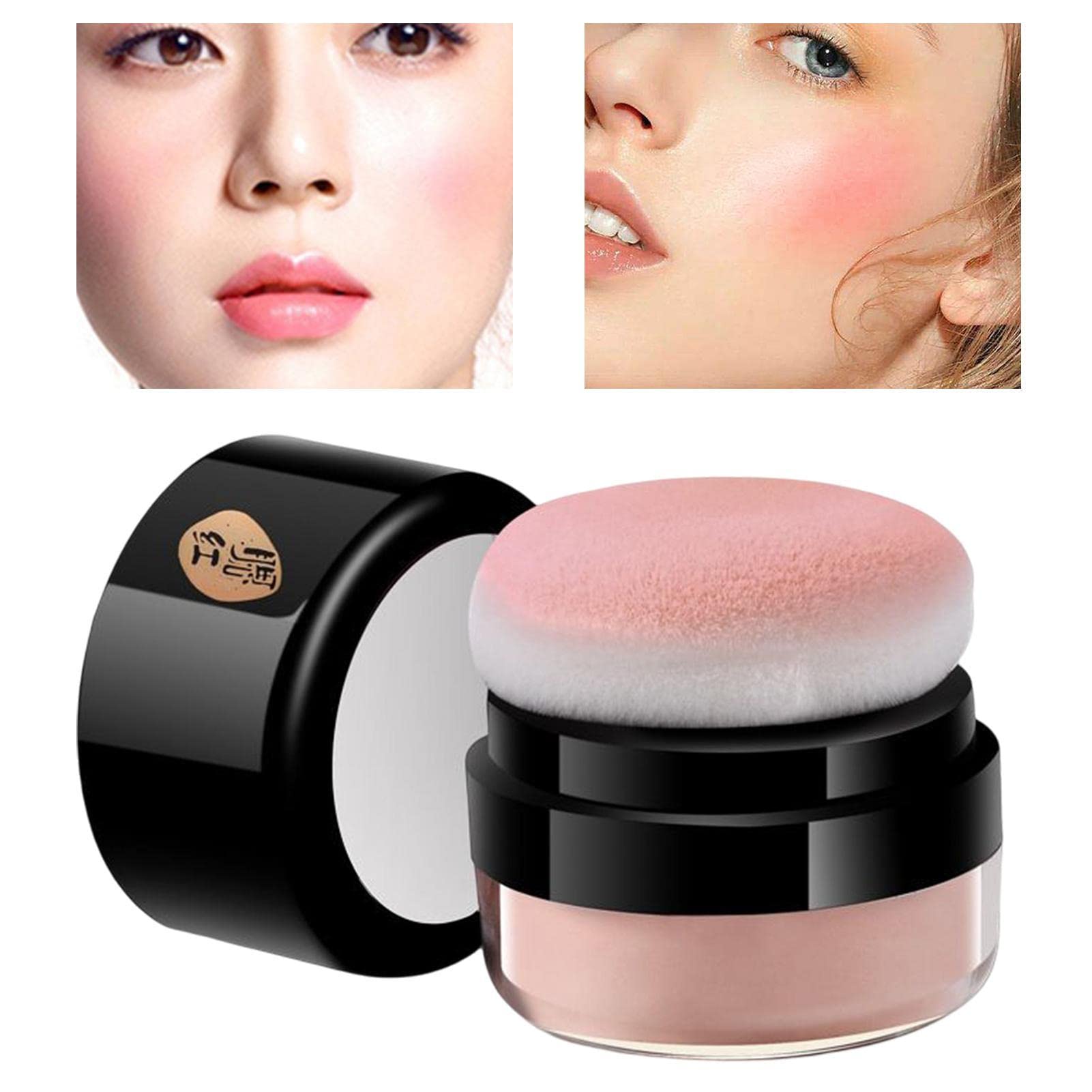 **Air Cushion Cheek Blush - Matte Loose Powder Blush for Natural Look | Korean Blusher, Single Color, Long-Lasting | Perfect for Everyday Makeup & Special Occasions**
