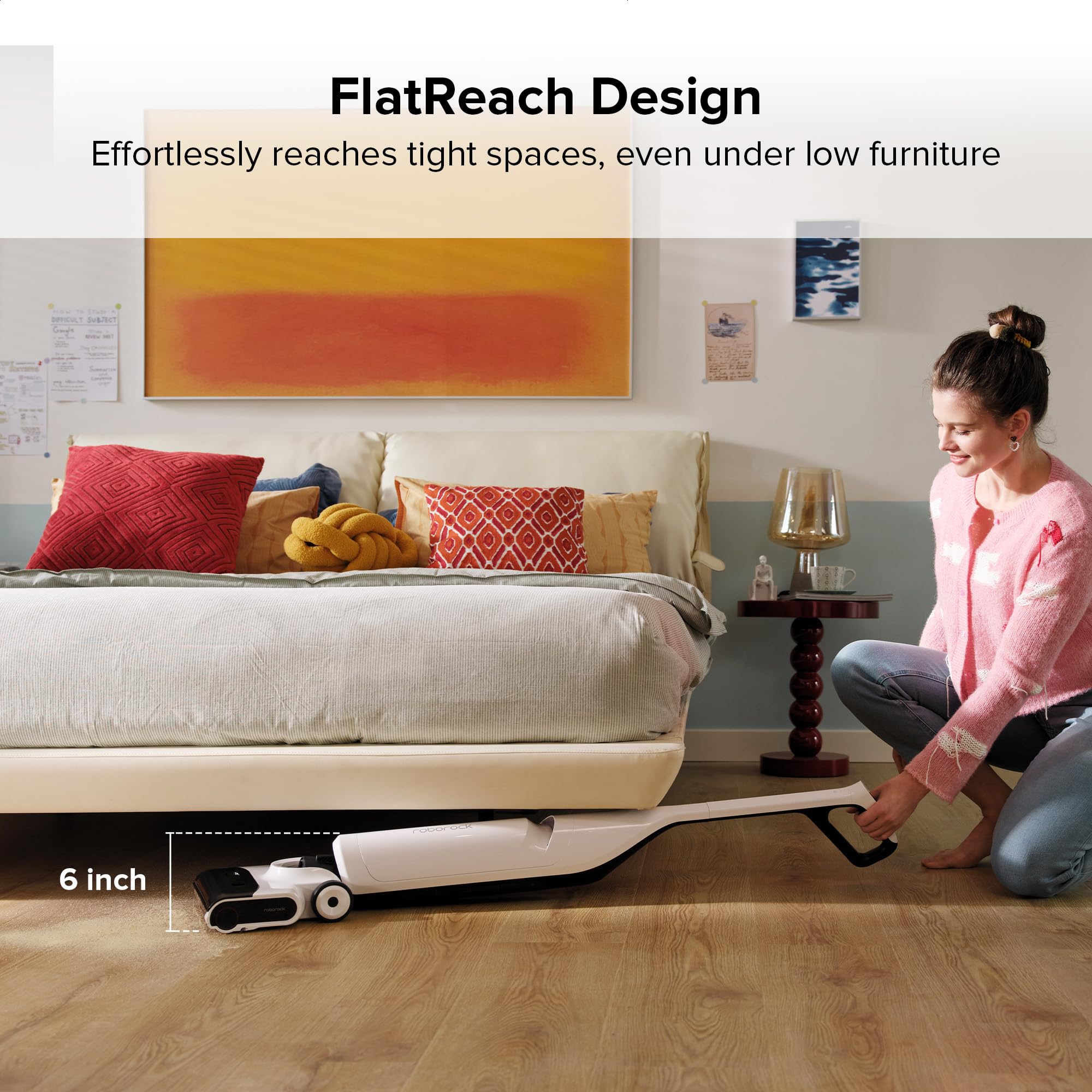 Roborock Flexi Lite Cordless Wet Dry Vacuum Cleaner - 17000Pa Powerful Suction, Lightweight Vacuum Mop with 180° FlatReach Design, Self-Cleaning & Hot Air Drying for Hardwood Floors - Perfect for Pet Hair, Spills & Daily Home Cleaning