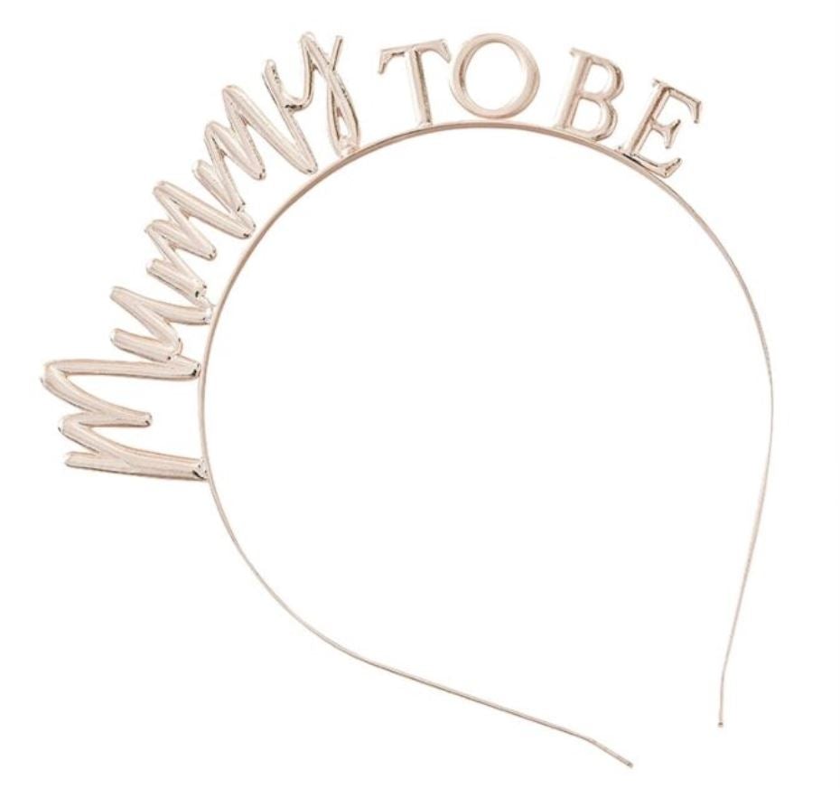 Rose Gold Headband for Pregnant Women - Elegant Maternity Photo Shoot Accessory for Baby Showers & Gender Reveals