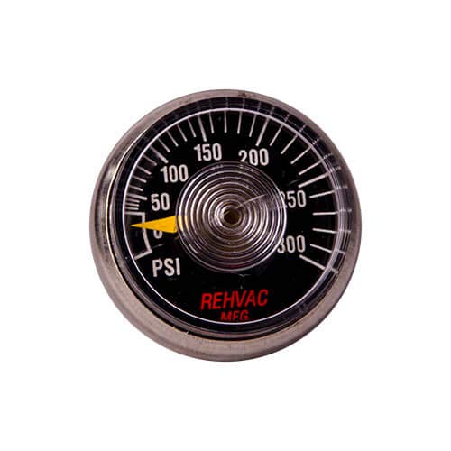 Rehvac Pancake Gauge (300 psi) - HVAC Refrigerant Pressure Tester for AC & Refrigeration Systems - Ideal for HVAC Technicians & DIY Home Maintenance
