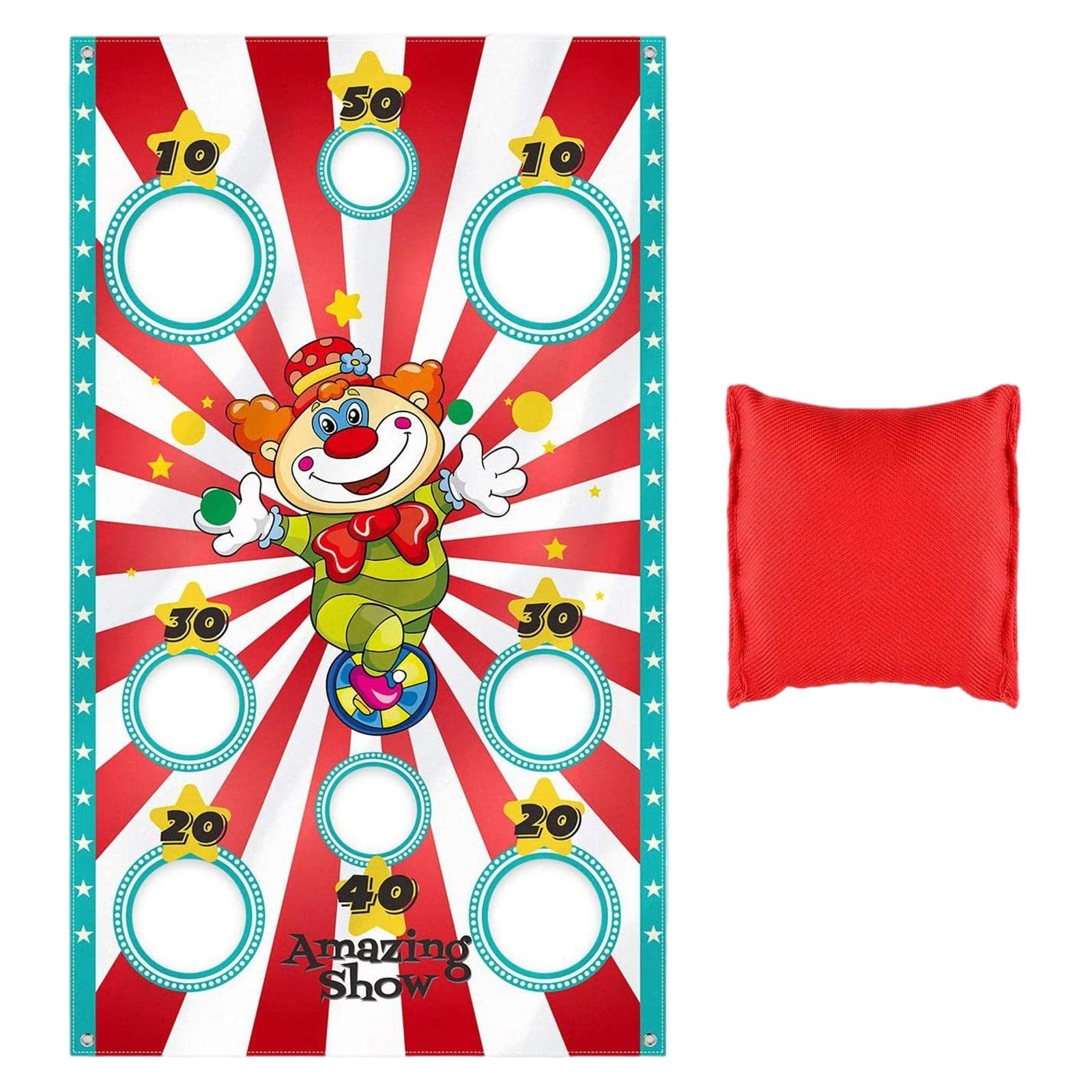 Shamjina Toss Bean Bags Game Set - Hanging Toss Game for Kids & Adults - Indoor/Outdoor Fun Activity - Perfect for Parties, Backyard Gatherings & Family Game Nights