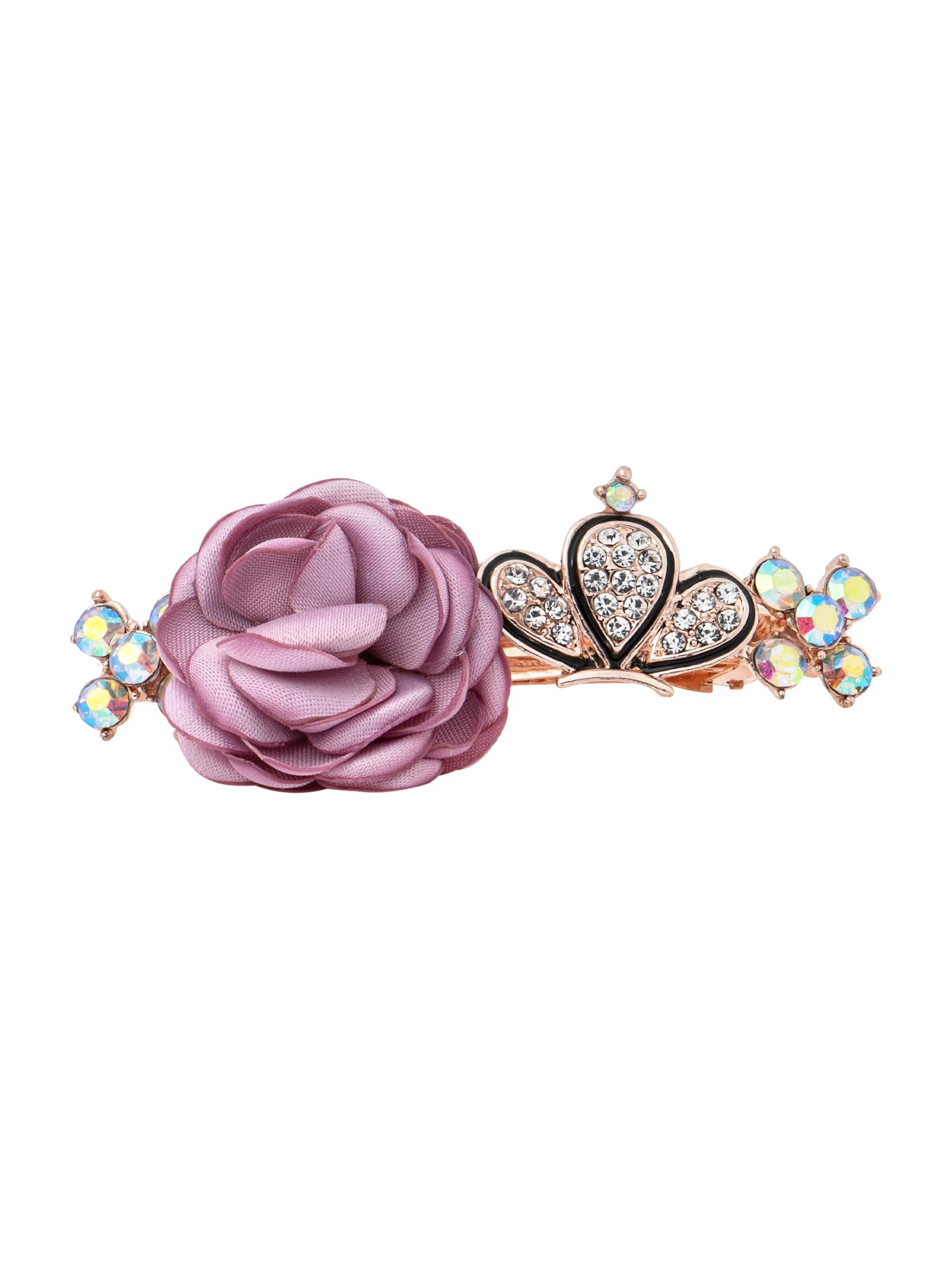 Yellow Floral Hair Clips for Women & Girls - French Barrette Hair Accessories with Chimes (2-Pack) - Perfect for Parties, Weddings & Everyday Style